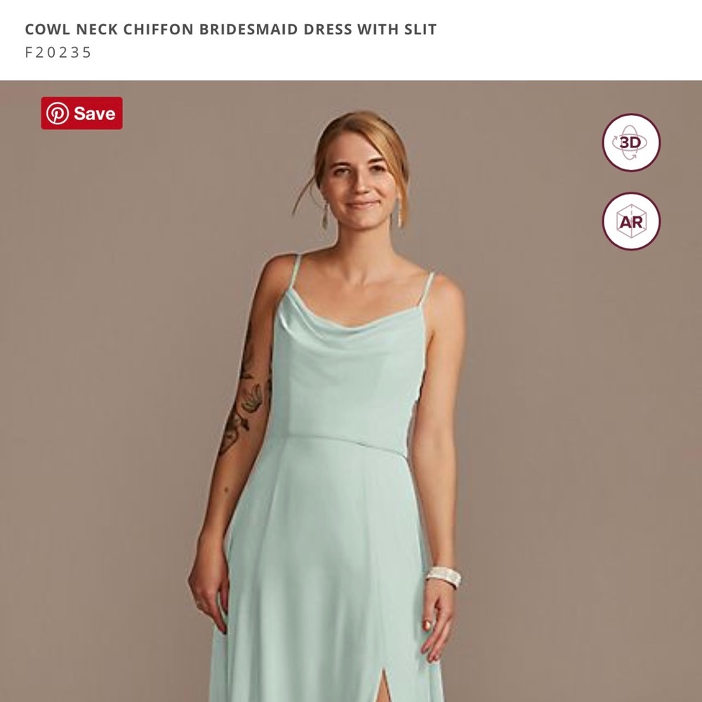 David’s Bridal - Dusty Sage Bridesmaids Dress - BRAND NEW!